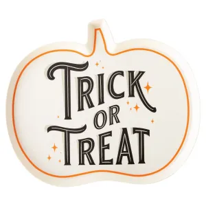 Trick or Treat Pumpkin Bamboo Serving Tray