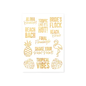 Tropical Bachelorette Temporary Tattoos 10ct