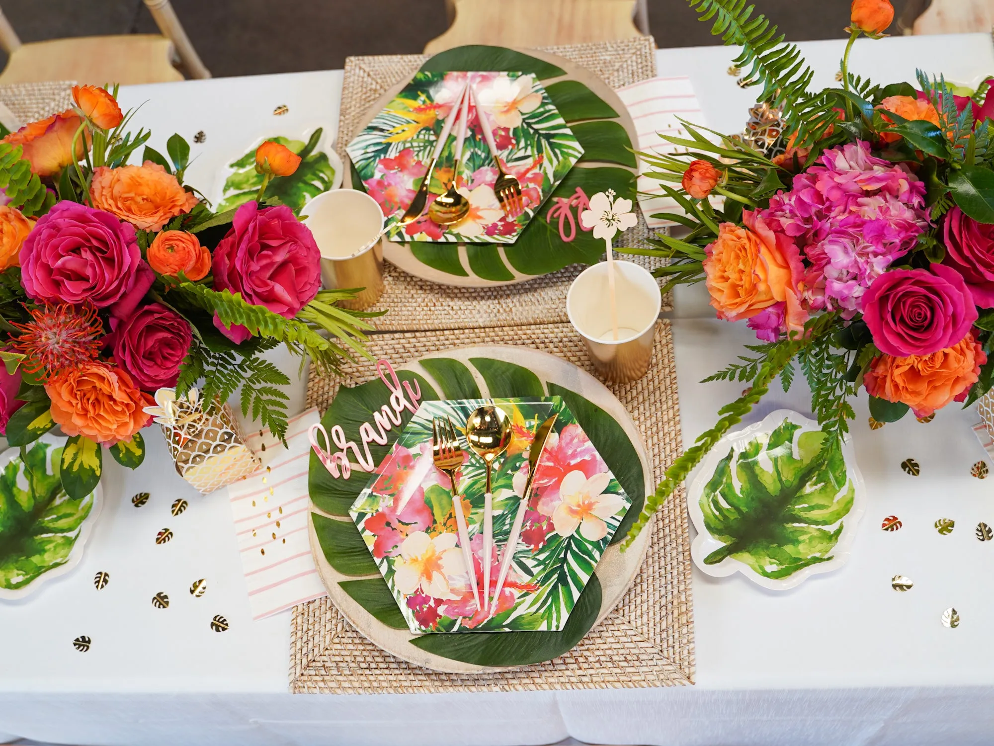 Tropical Leaf Dessert Plates 8ct
