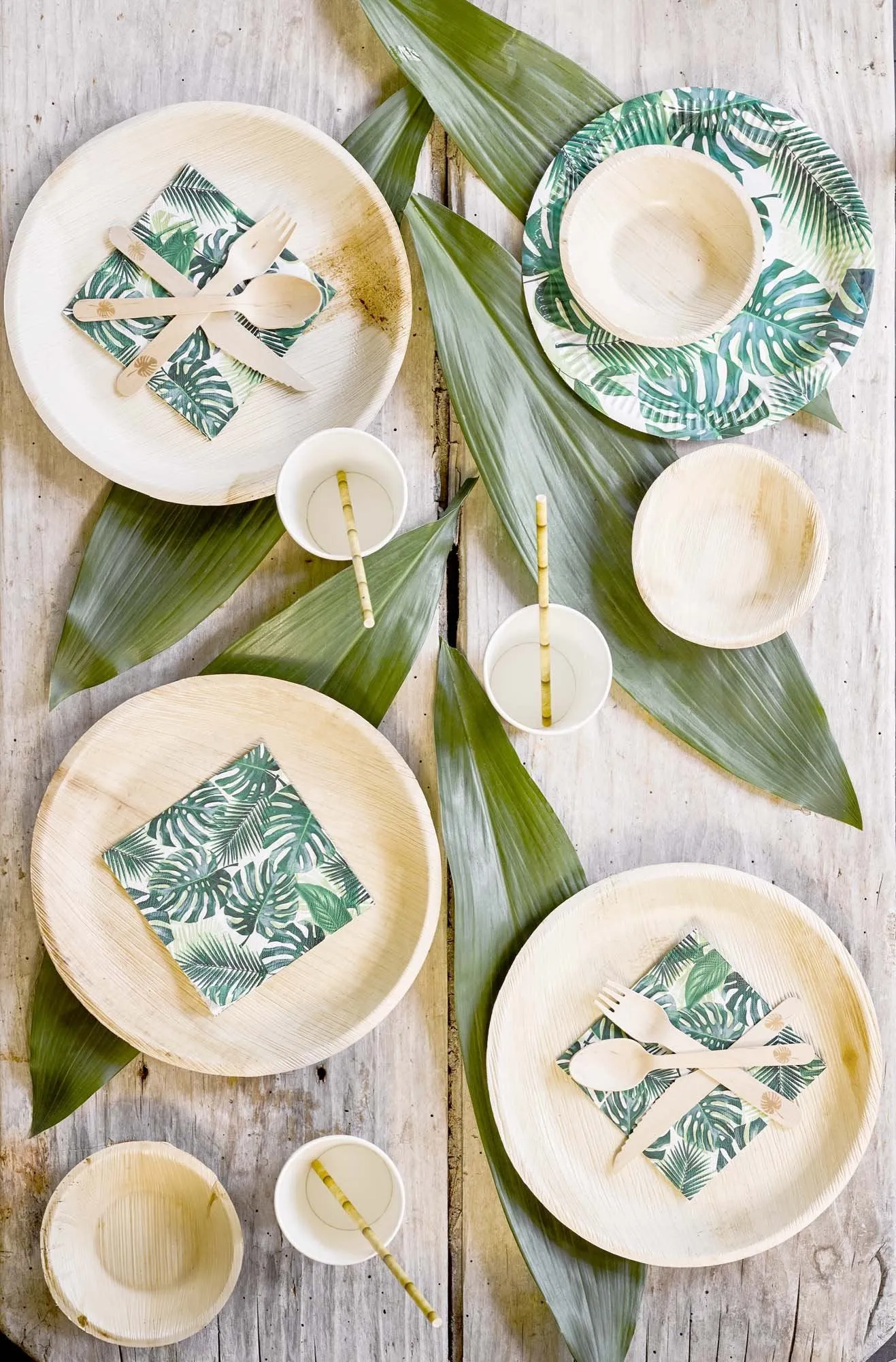 Tropical Wooden Cutlery Set for 6