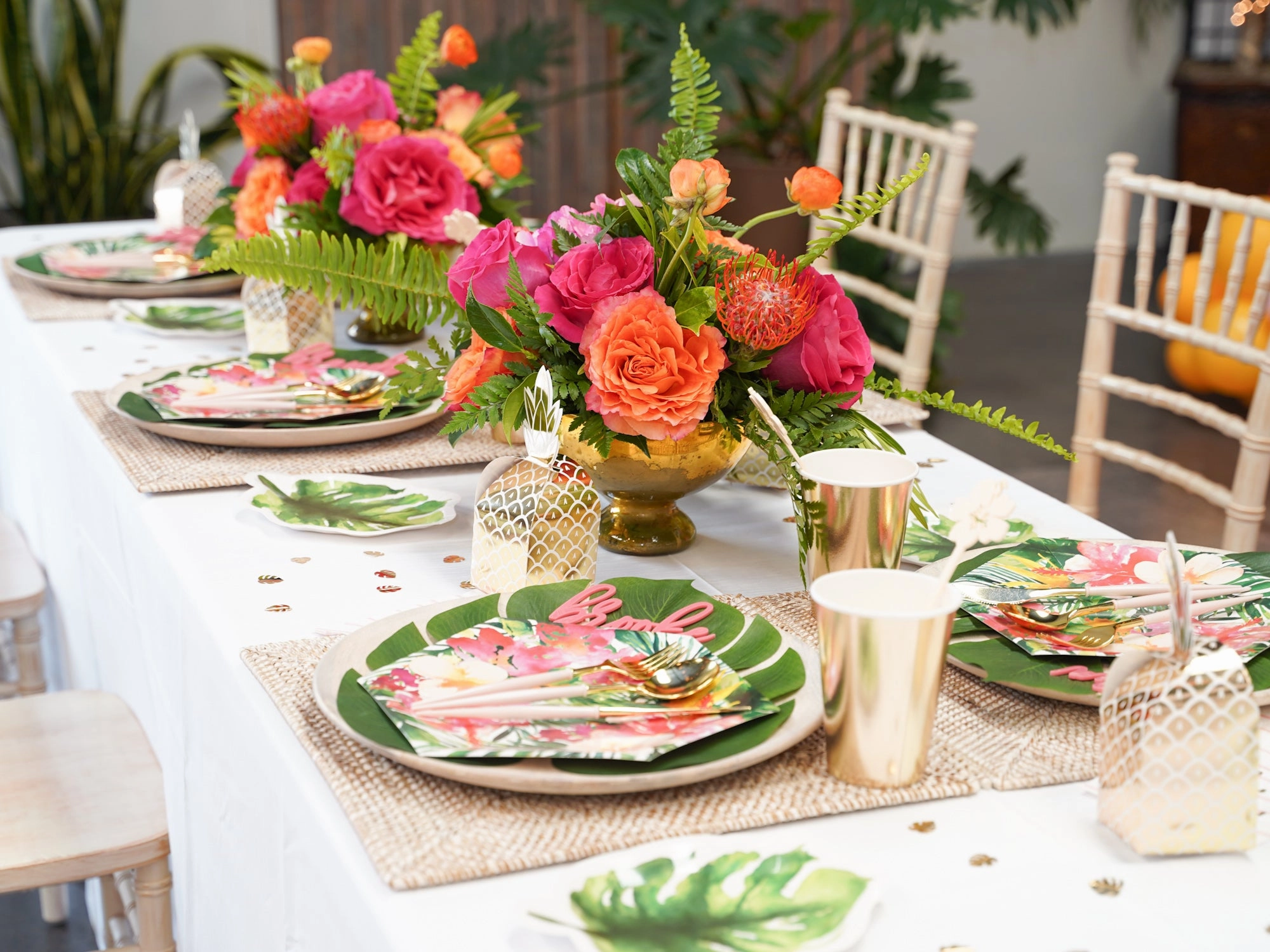 Tropical Floral Lunch Plates 8ct