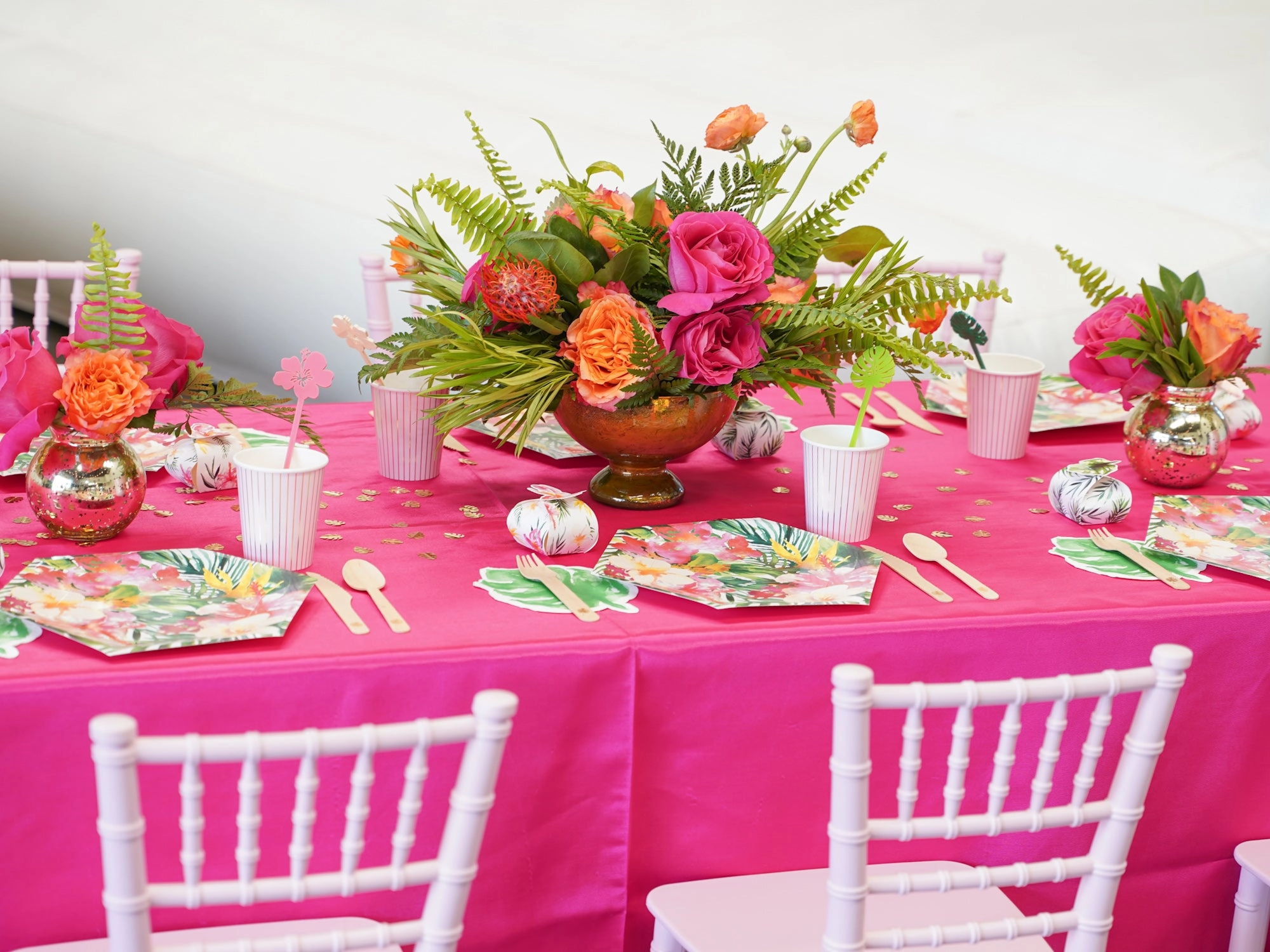 Tropical Floral Lunch Plates 8ct