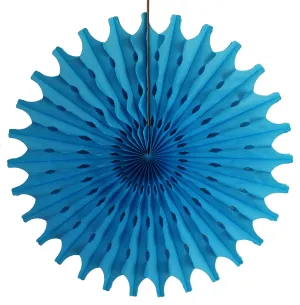 Turquoise Tissue Paper Fan 18