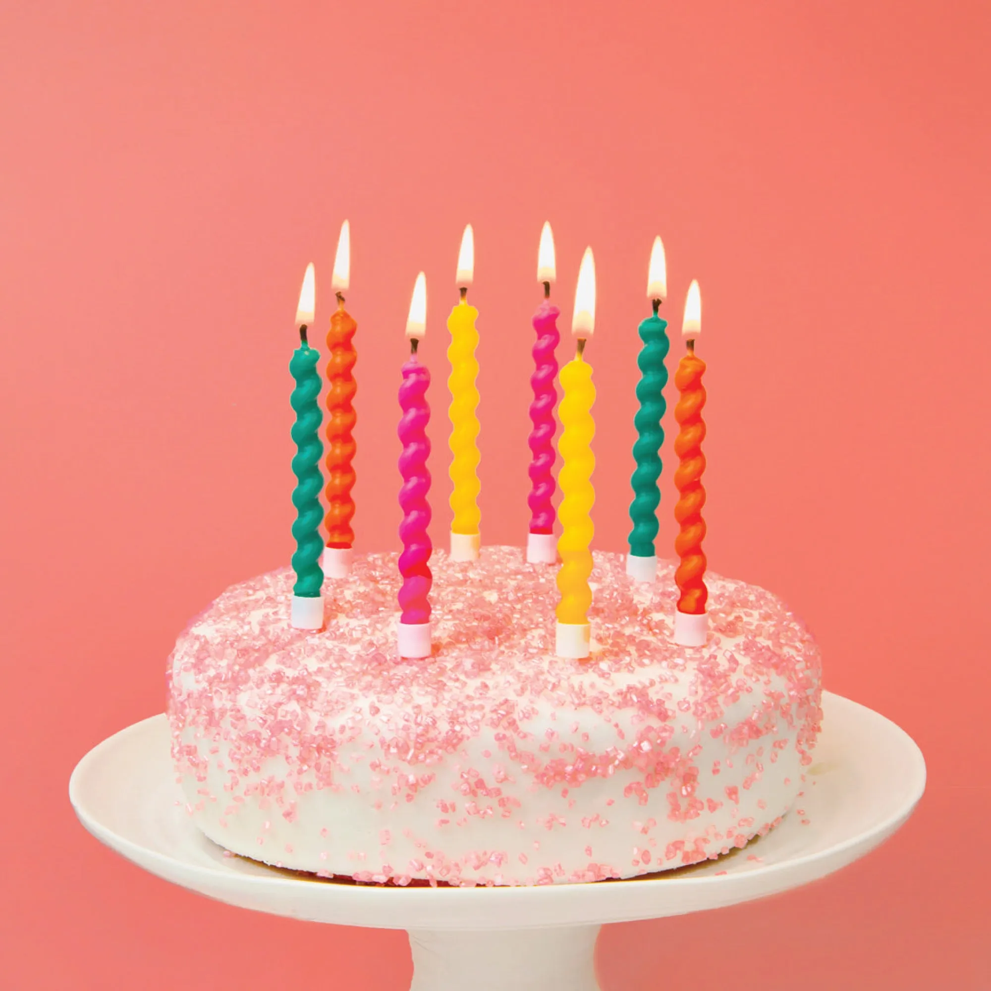Twirl Multicolored Birthday Candles 8ct