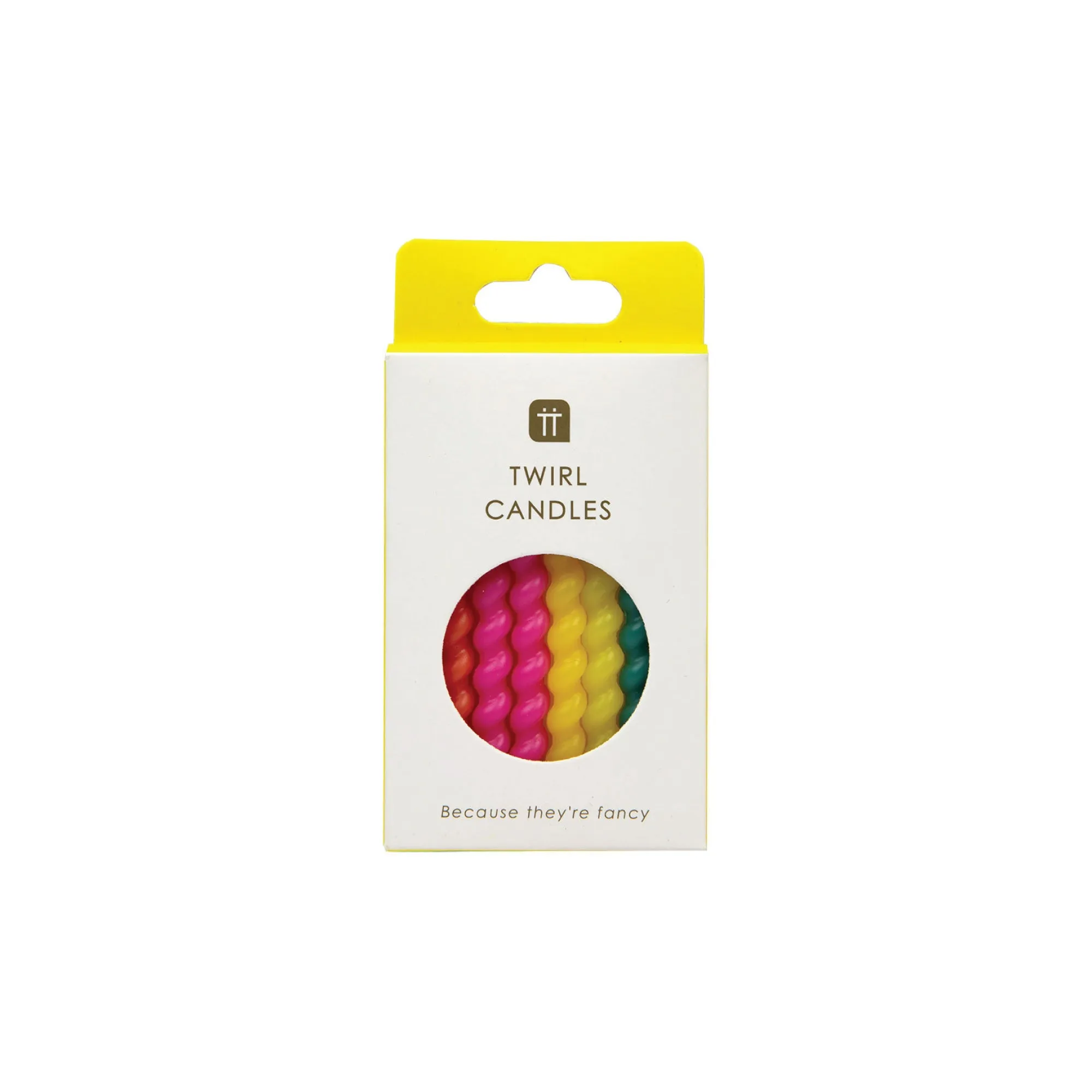 Twirl Multicolored Birthday Candles 8ct