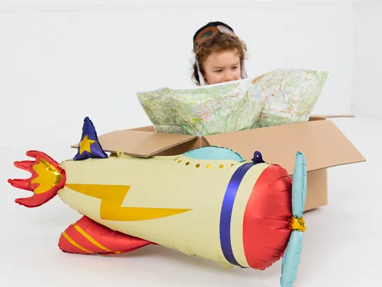 Vintage Airplane Foil Balloon 36