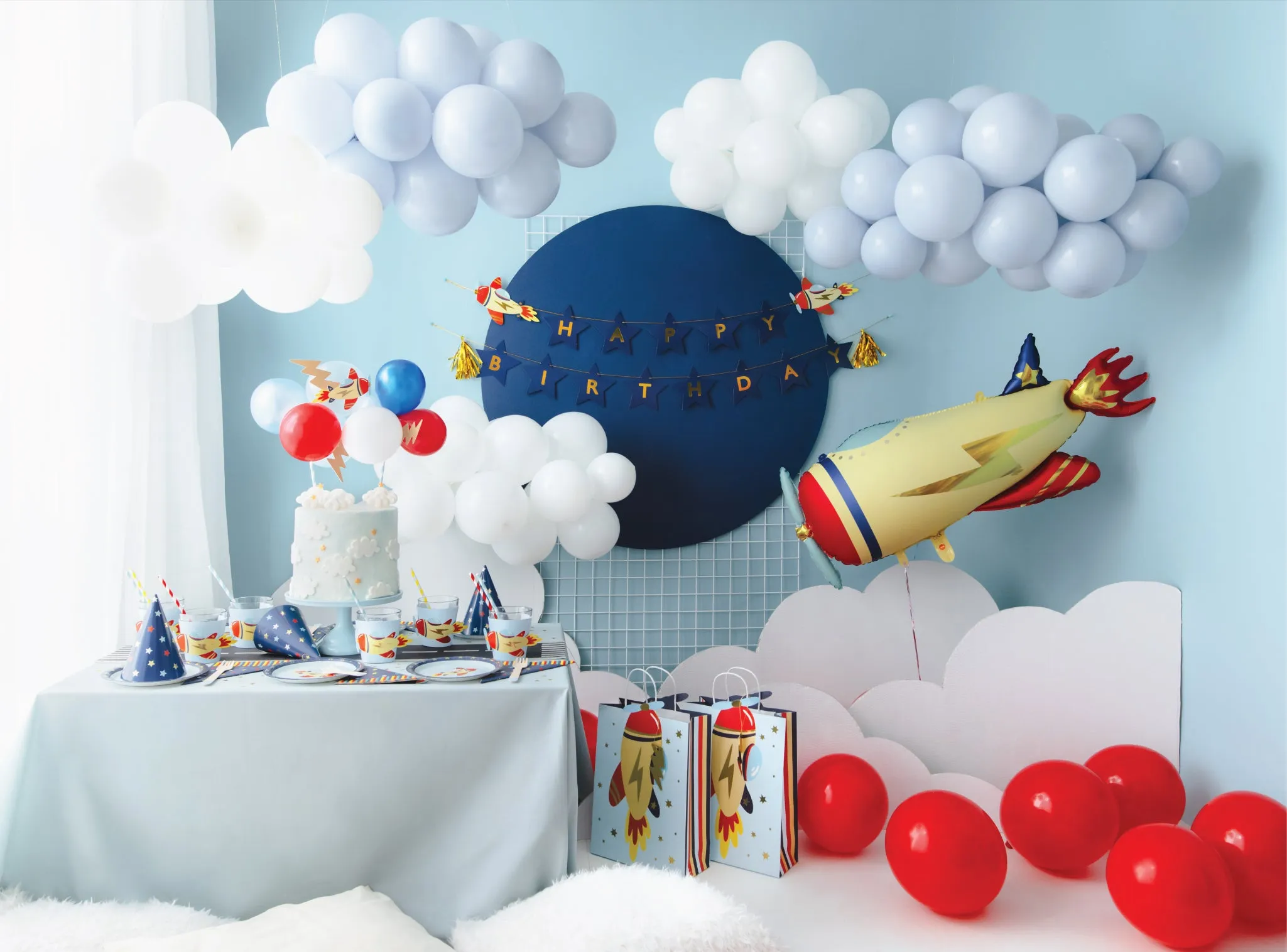 Vintage Airplane Foil Balloon 36