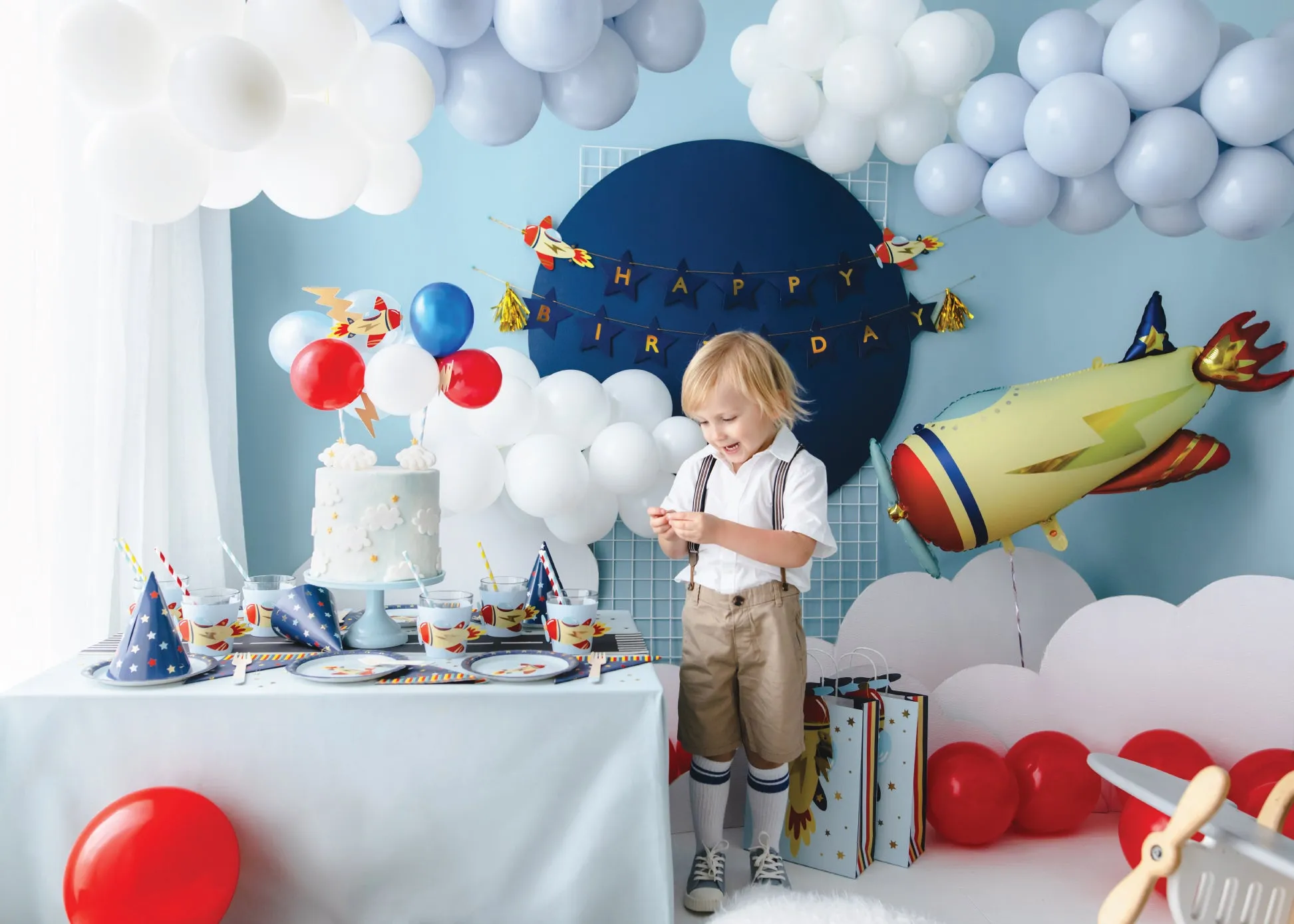 Vintage Airplane Foil Balloon 36