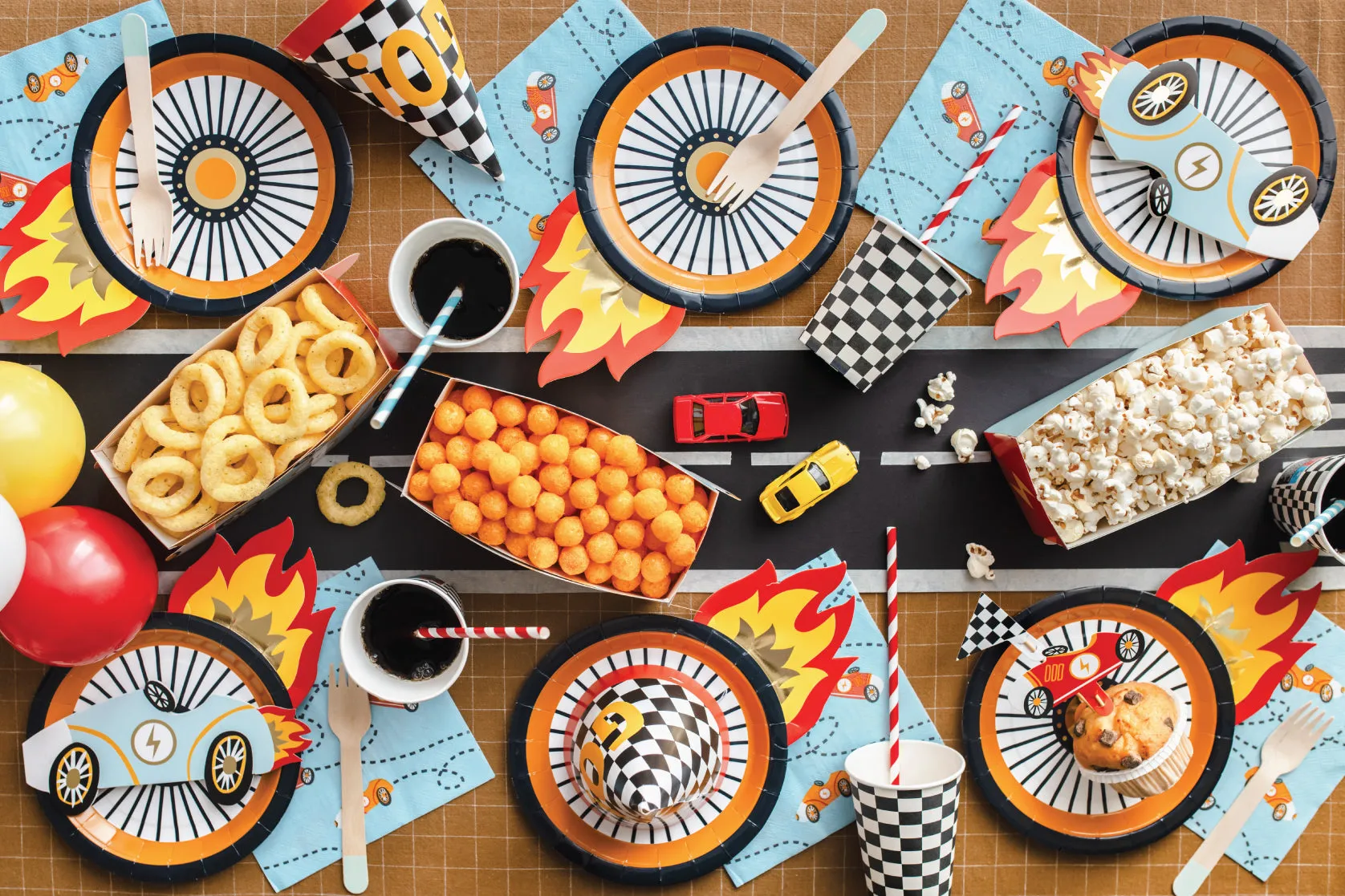 Vintage Race Car Lunch Napkins 12ct