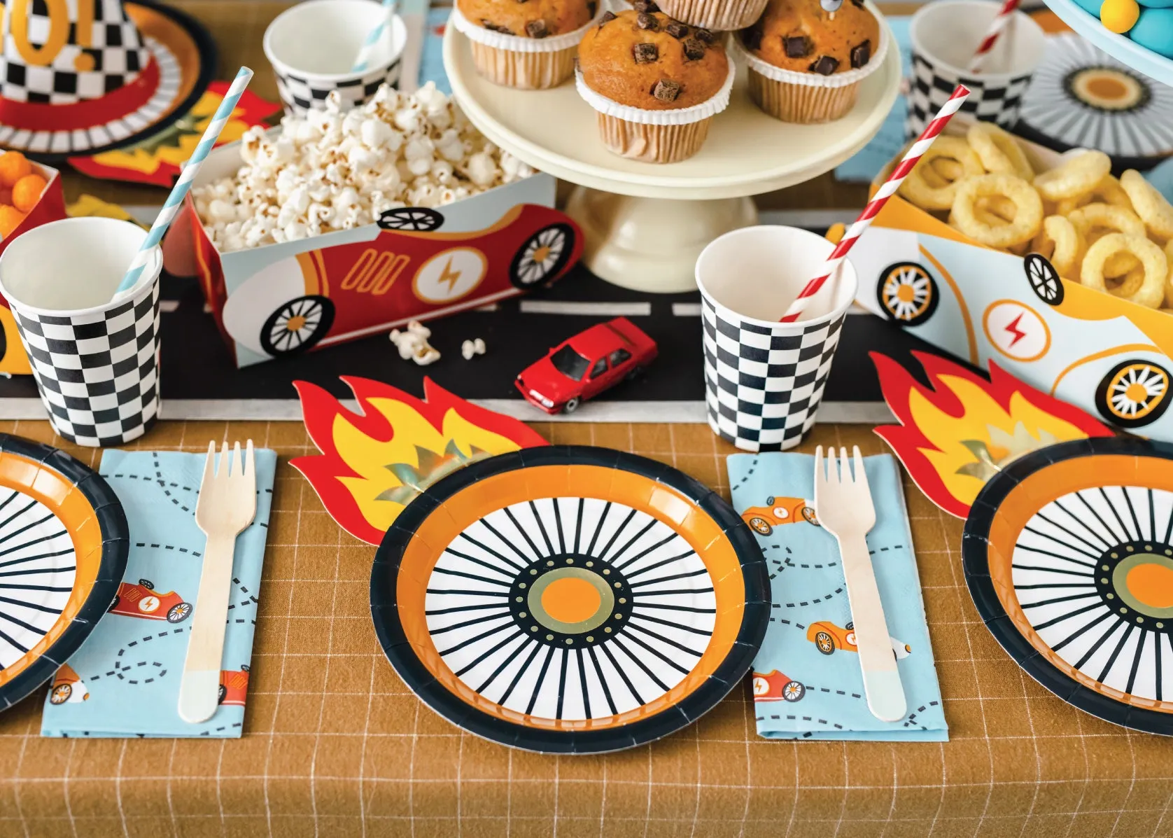 Vintage Race Car Lunch Napkins 12ct
