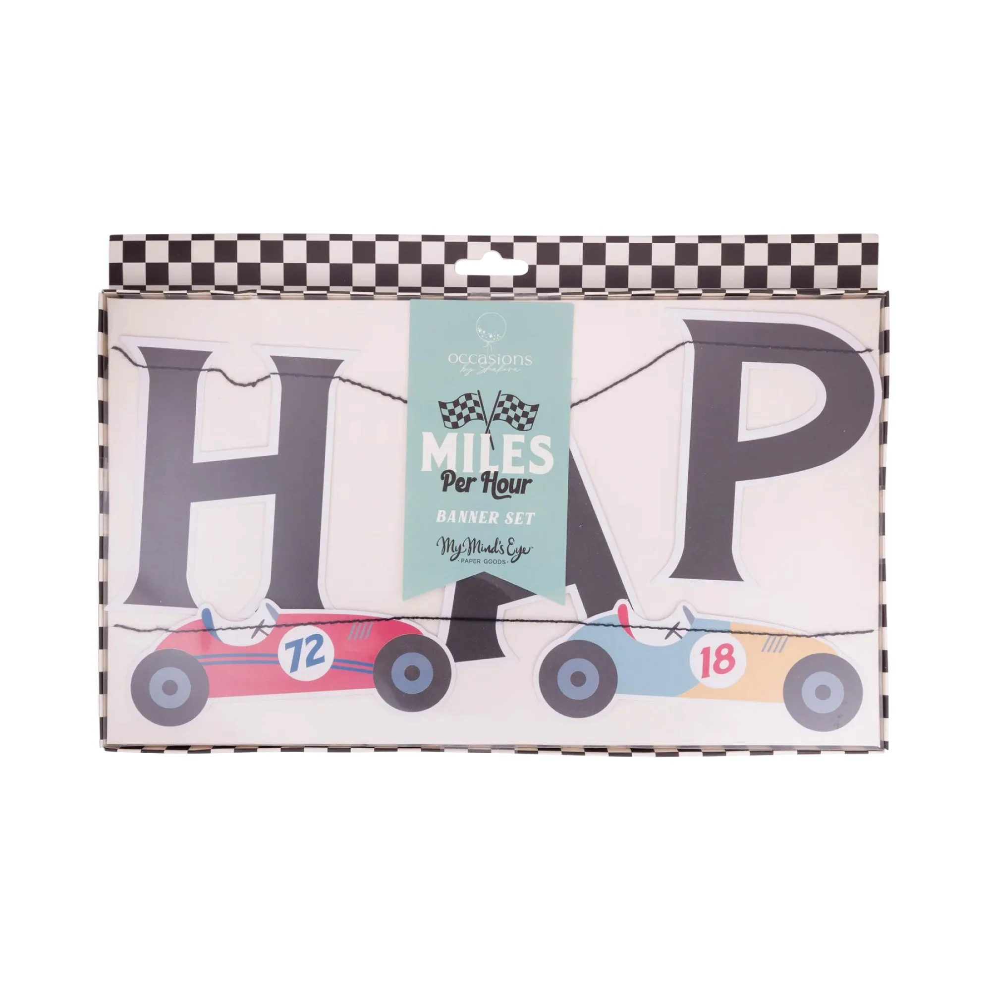 Vintage Racing Cars Birthday Banner Set 2ct