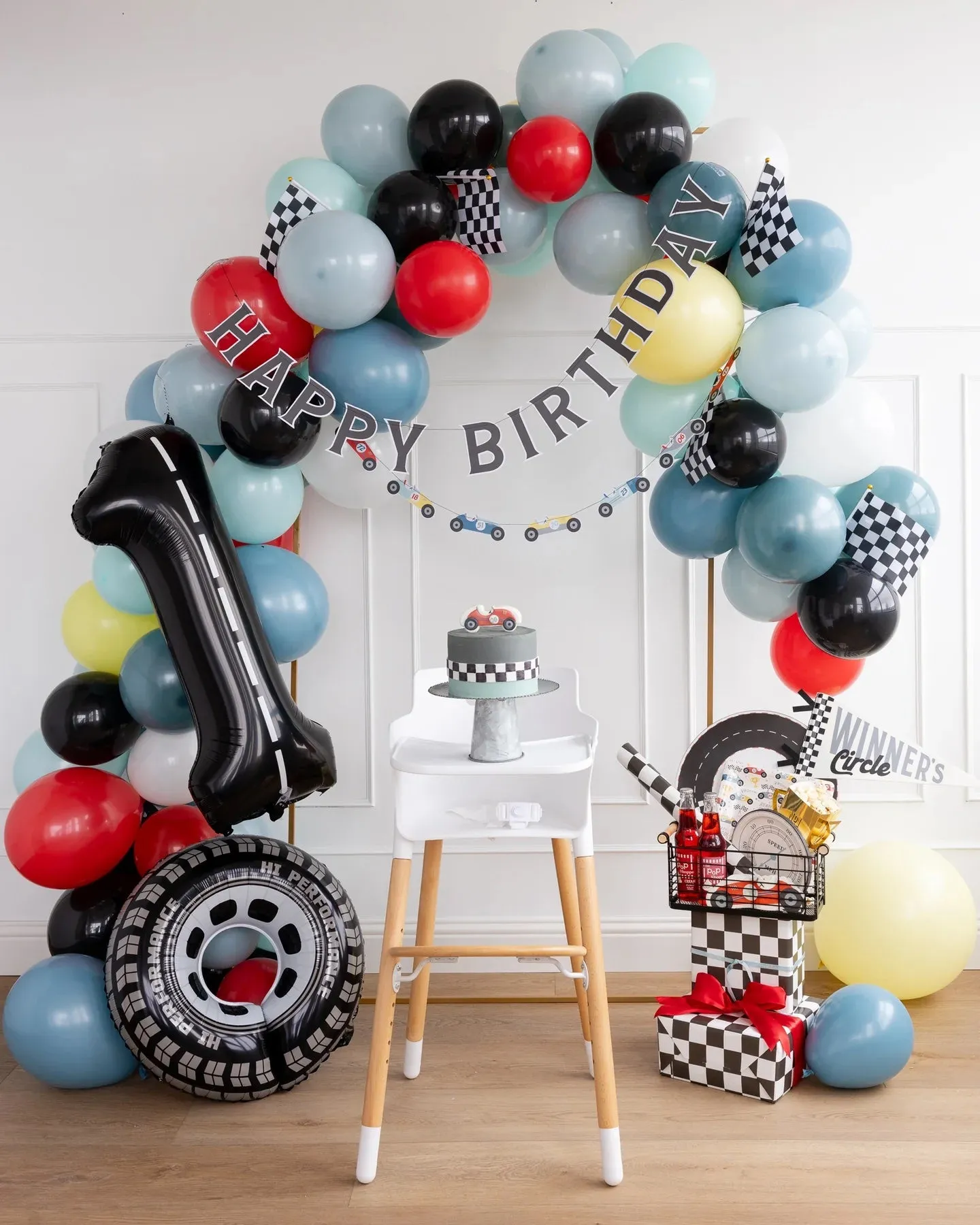Vintage Racing Cars Birthday Banner Set 2ct