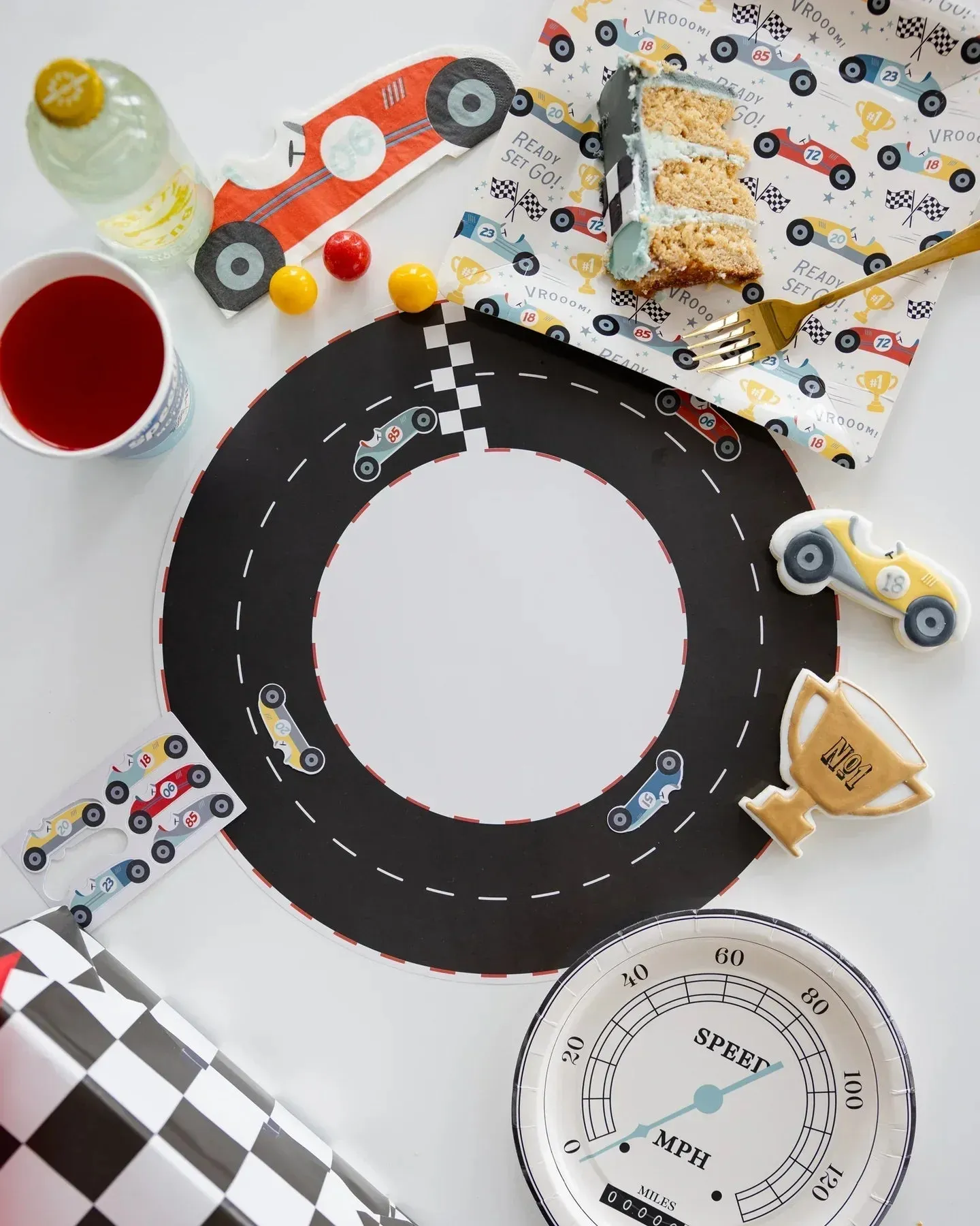 Vintage Racing Cars Dessert Napkins 24ct