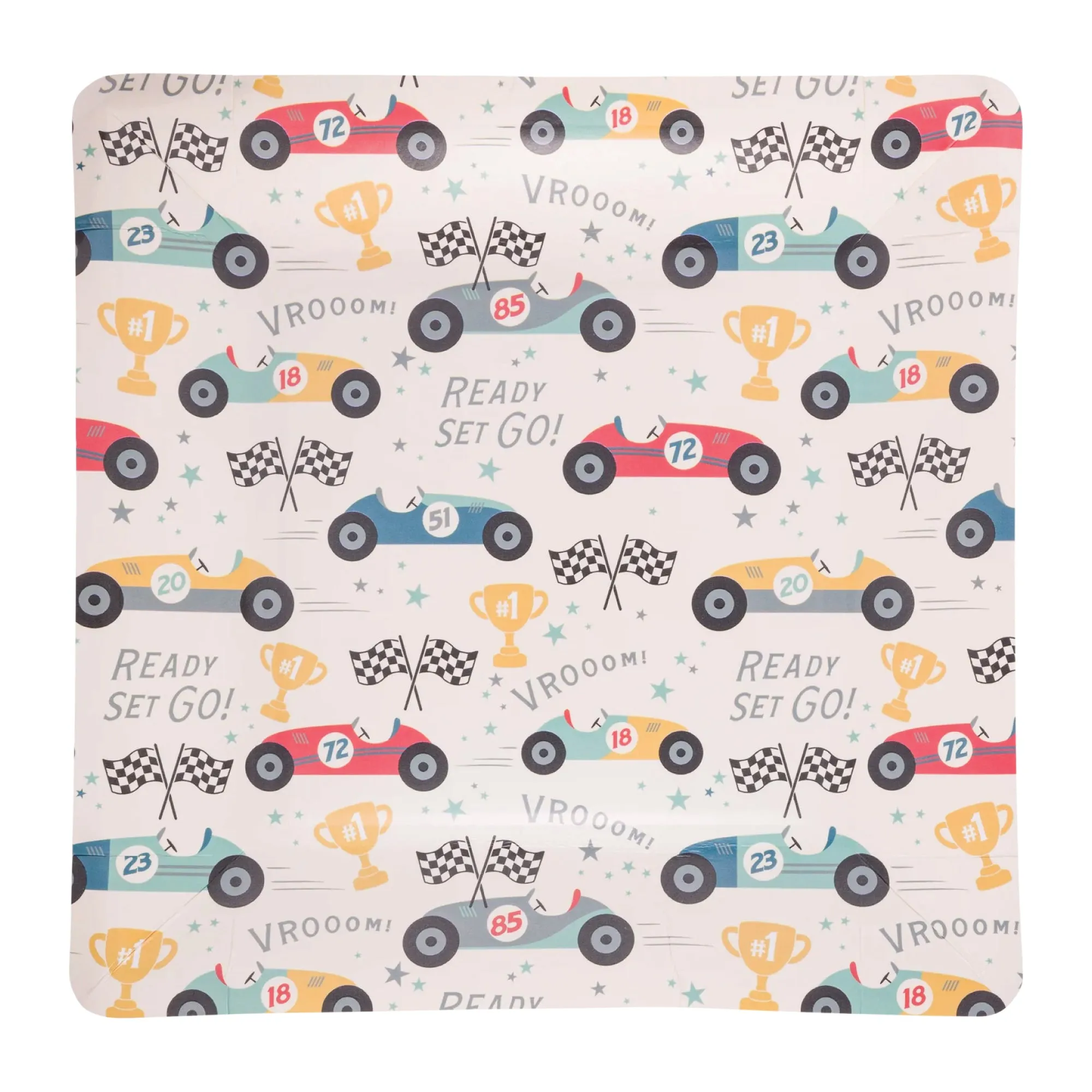 Vintage Racing Cars Lunch Plates 8ct