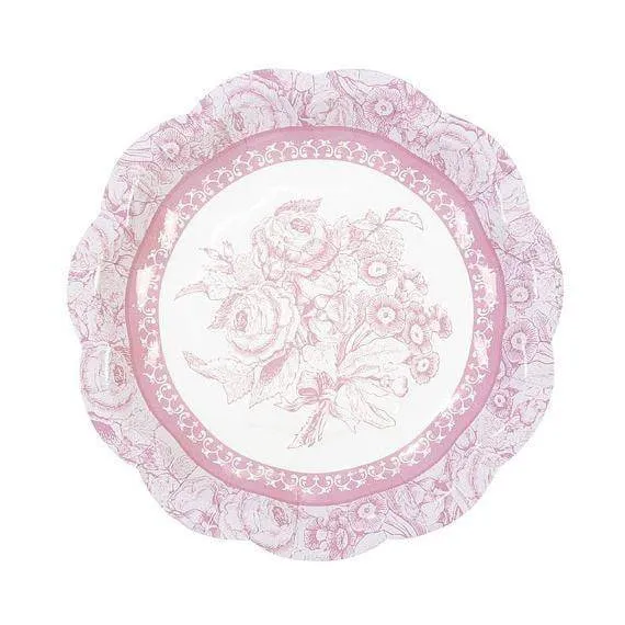 Vintage Tea Party Dessert Plates 12ct