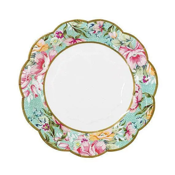 Vintage Tea Party Dessert Plates 12ct