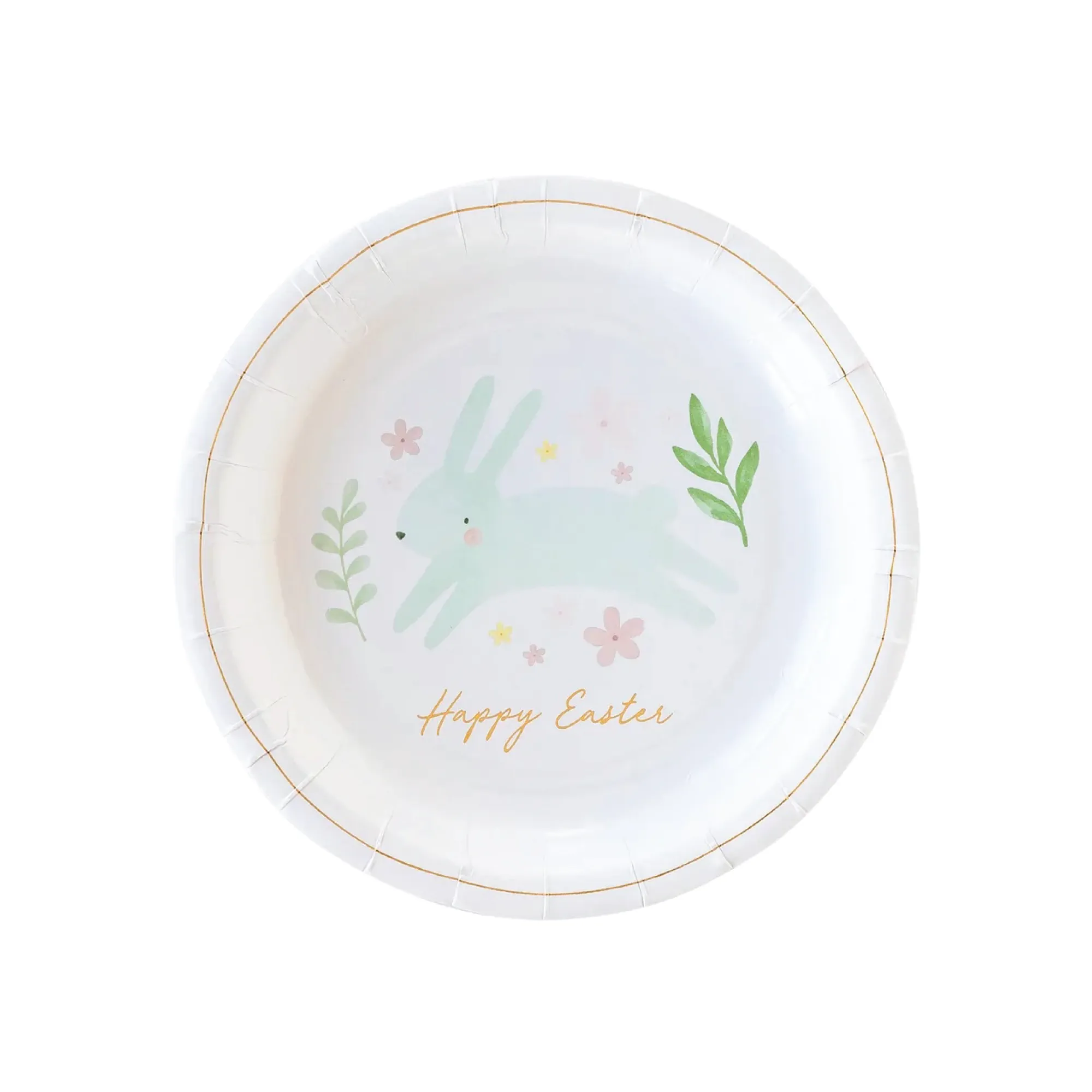 Watercolor Easter Bunny Dessert Plates 9ct