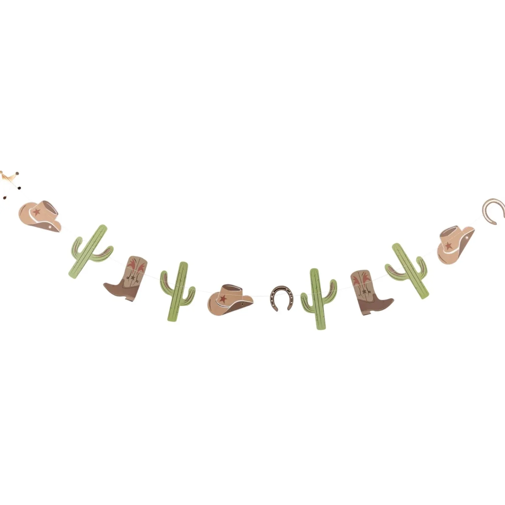 Western Cowboy Party Garland 5ft