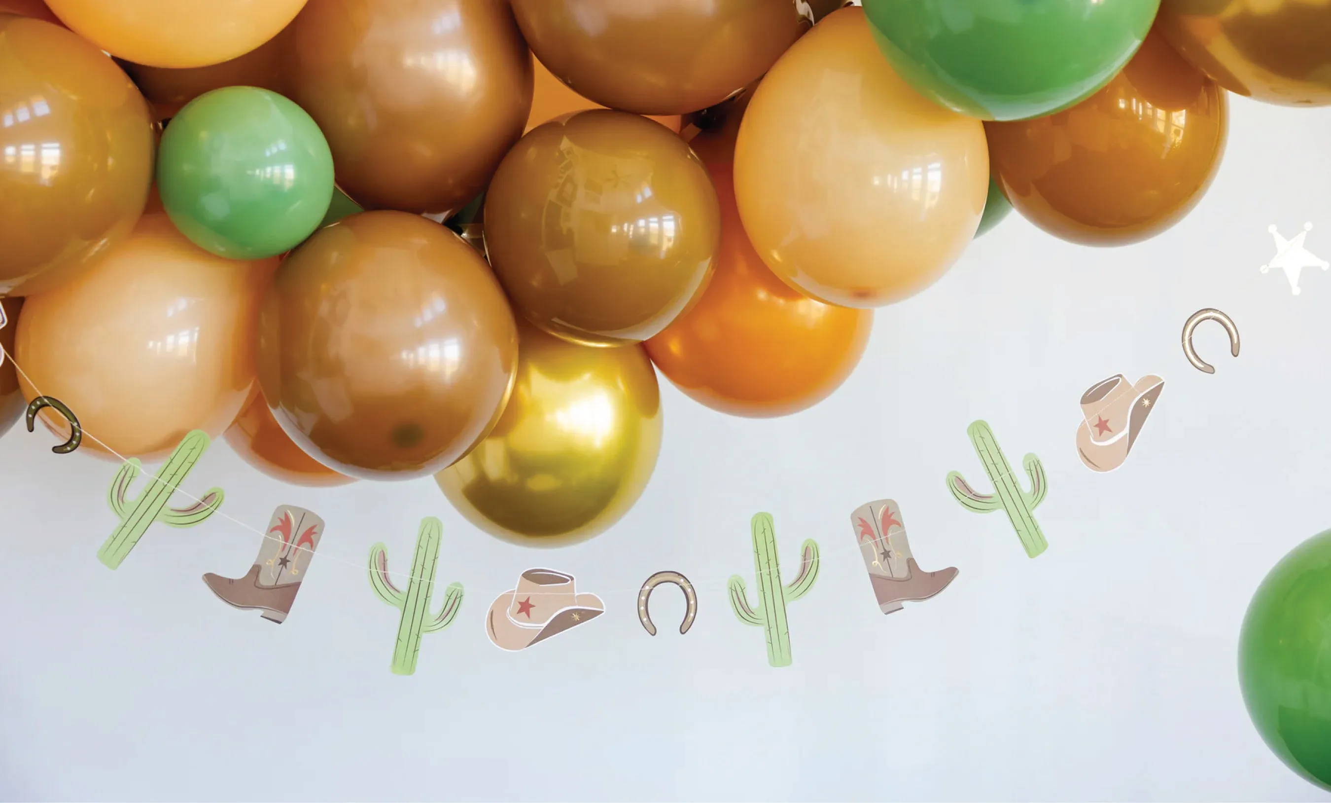 Western Cowboy Party Garland 5ft