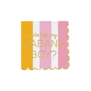 Where's My Cabana Boy? Dessert Napkins 20ct
