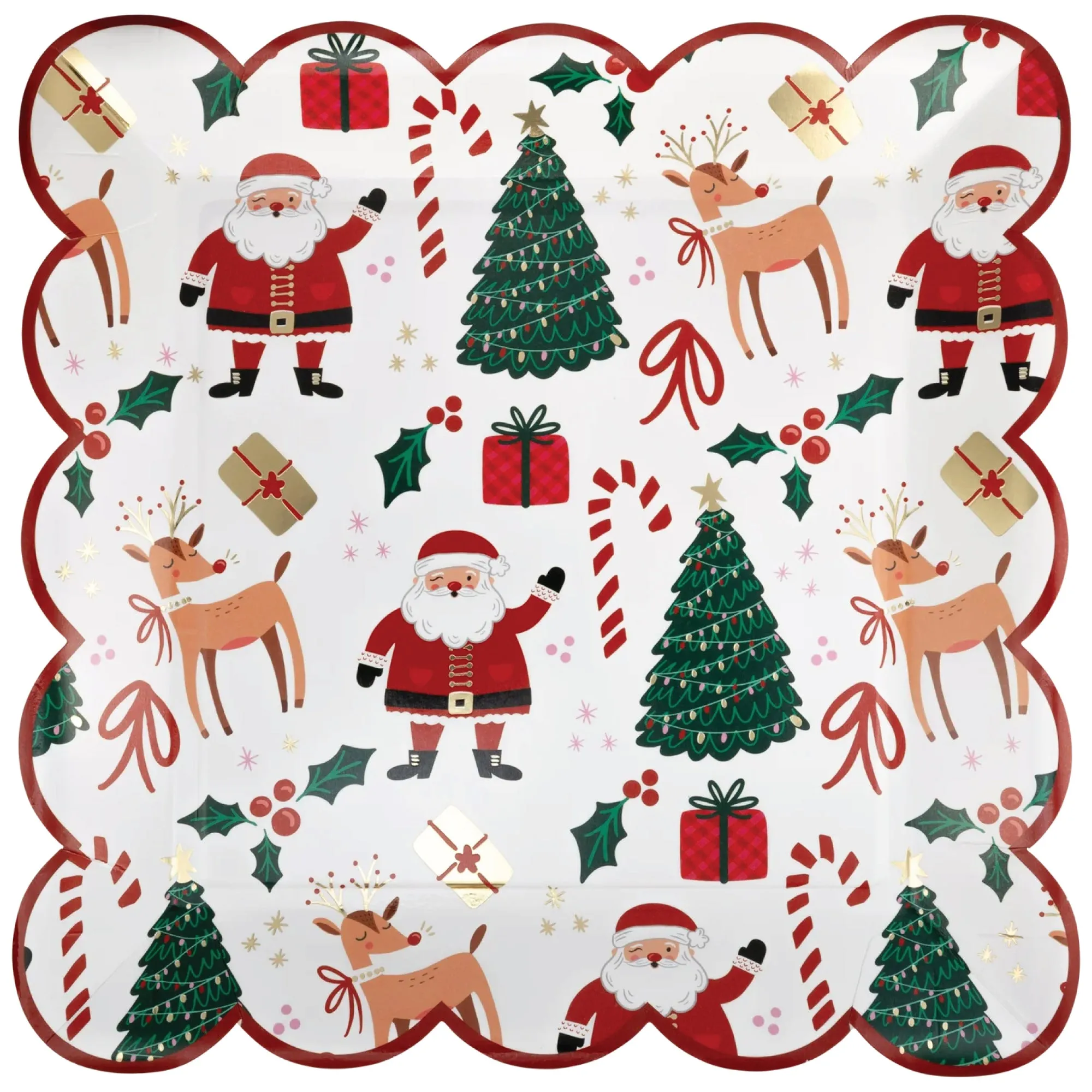 Whimsical Christmas Dinner Plates 8ct