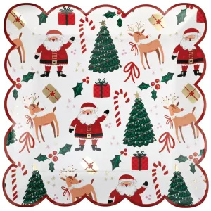 Whimsical Christmas Dinner Plates 8ct