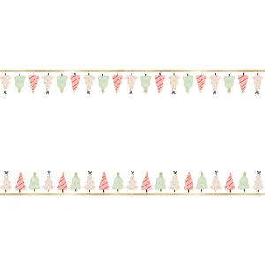 Whimsical Christmas Tree Paper Table Runner 25ft