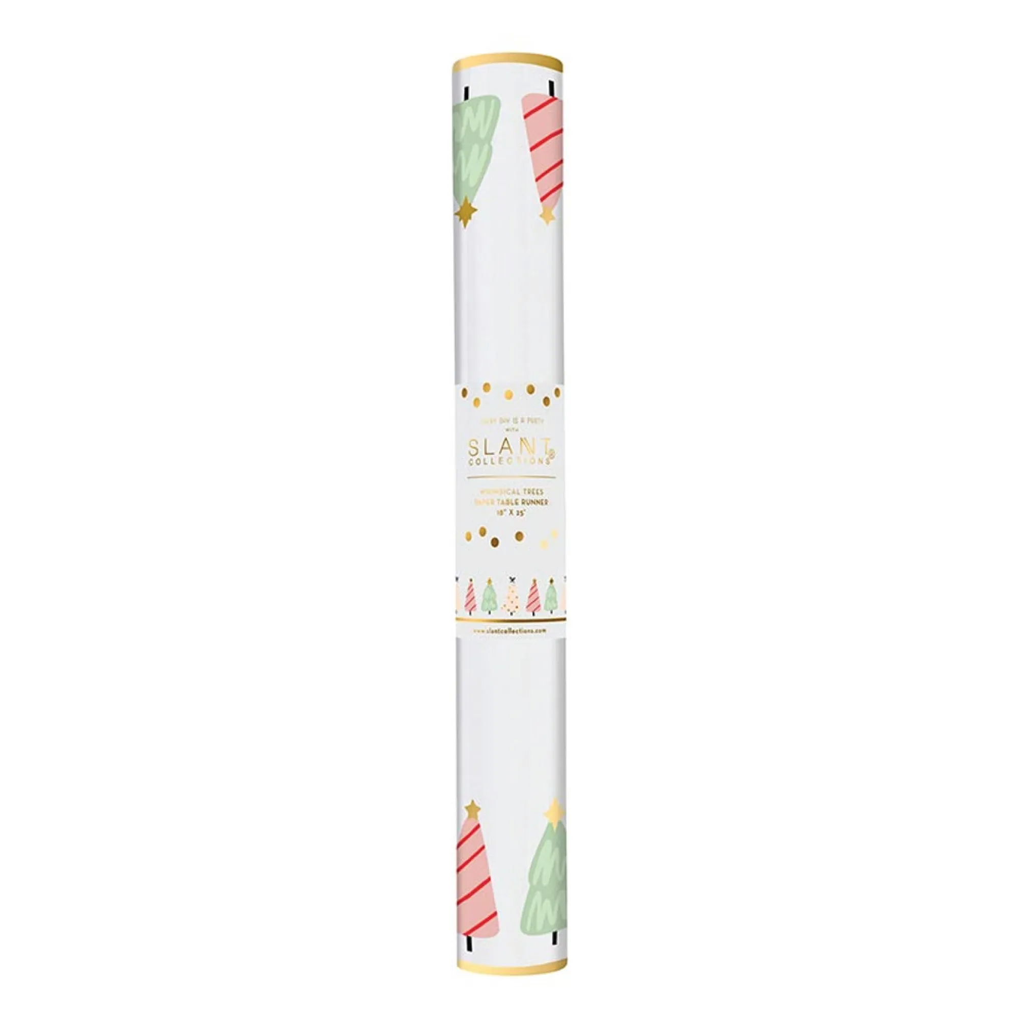 Whimsical Christmas Tree Paper Table Runner 25ft