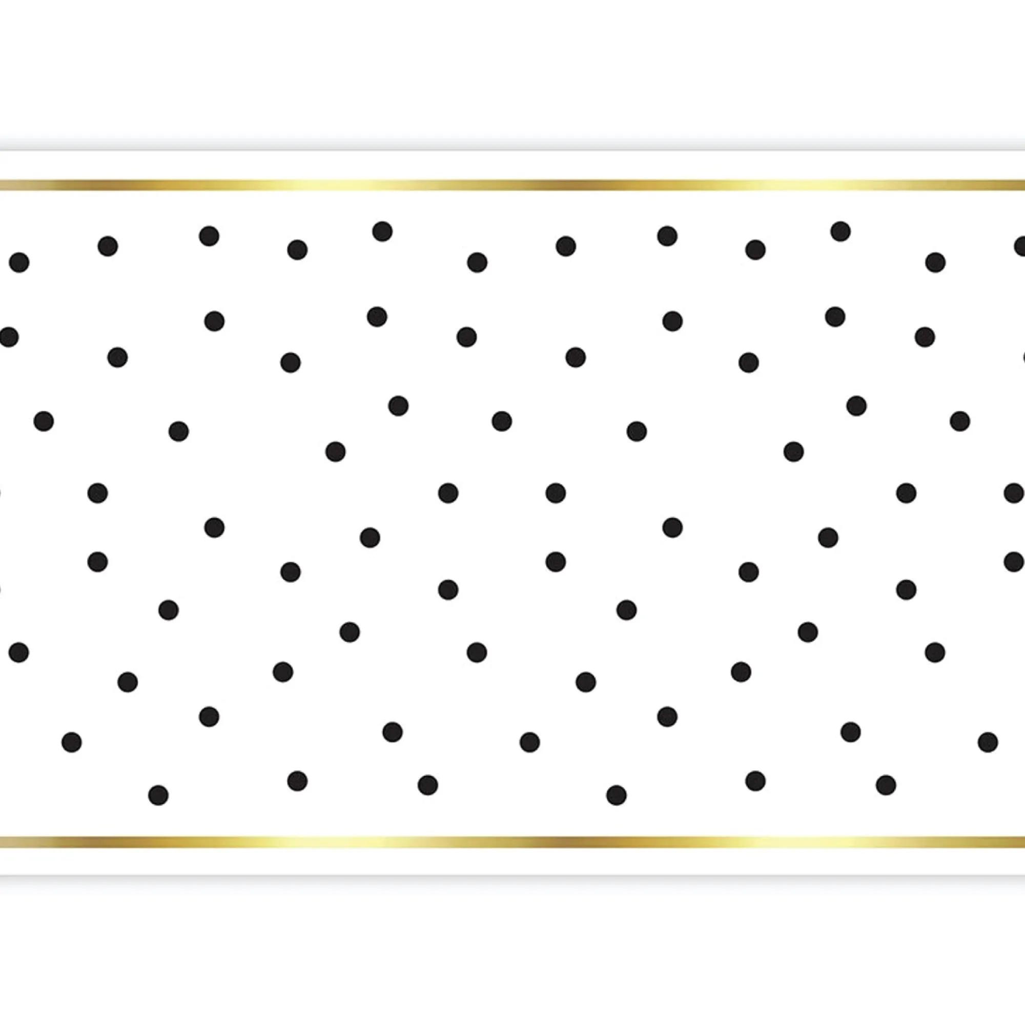 White & Black Polka Dot Paper Table Runner 25ft