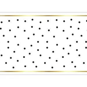 White & Black Polka Dot Paper Table Runner 25ft