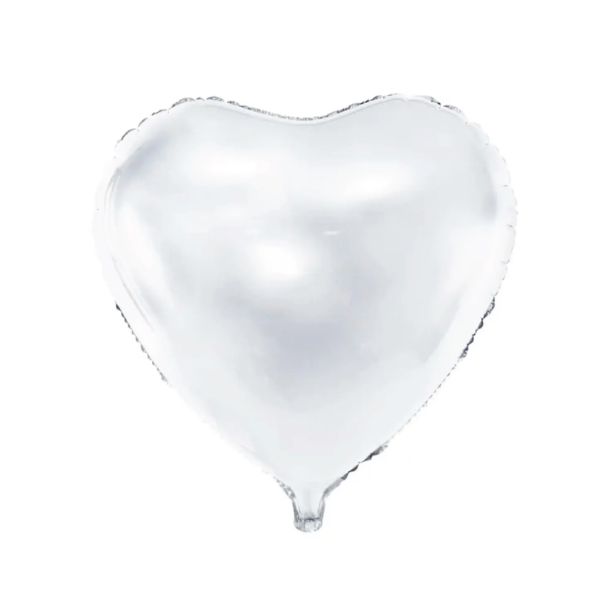 White Heart Foil Balloon 18in