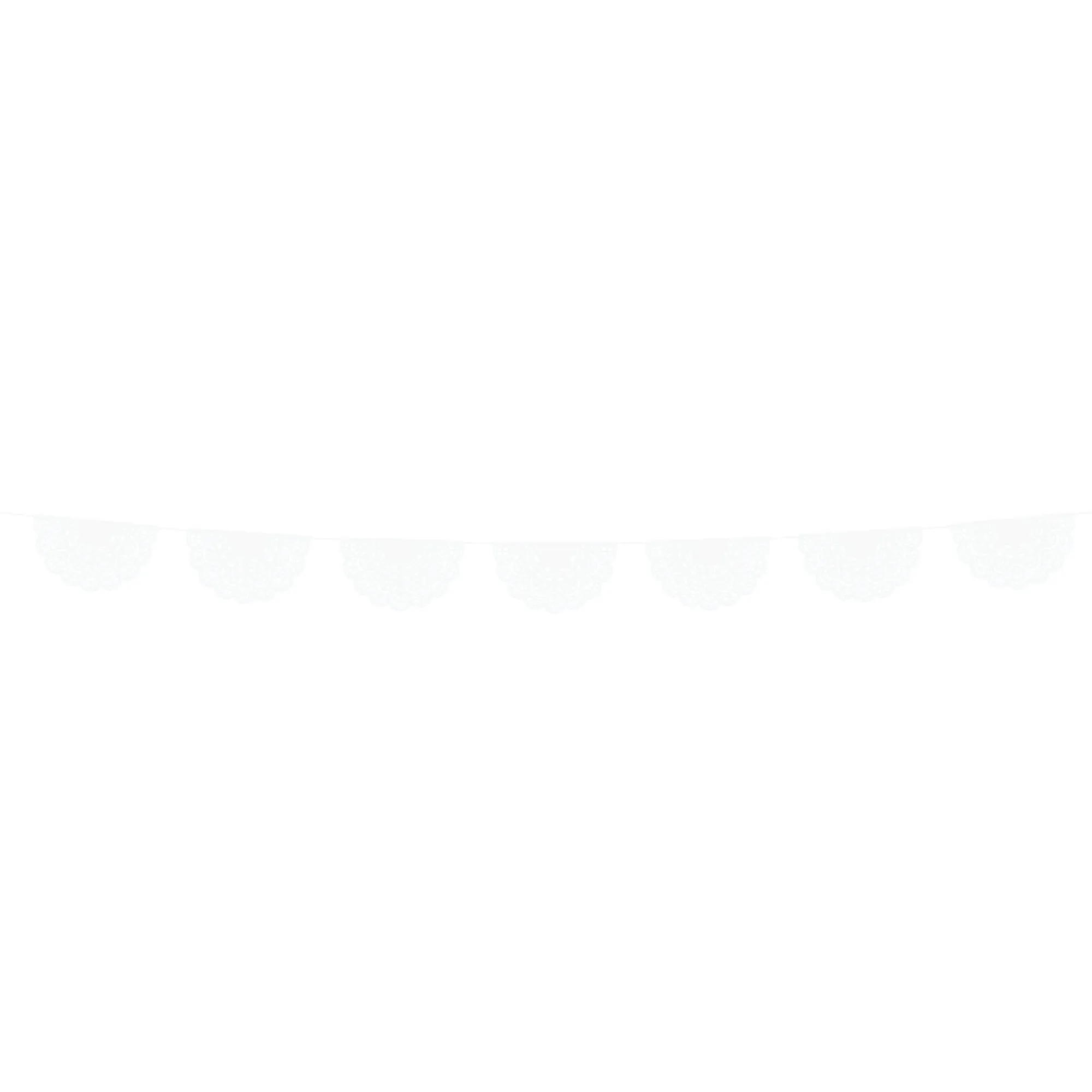 White Paper Doily Lace Garland 6ft