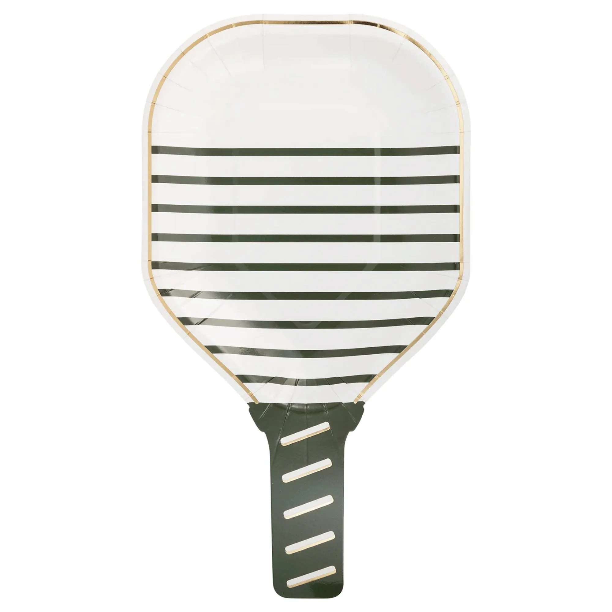 White Pickleball Paddle Dessert Plates 8ct