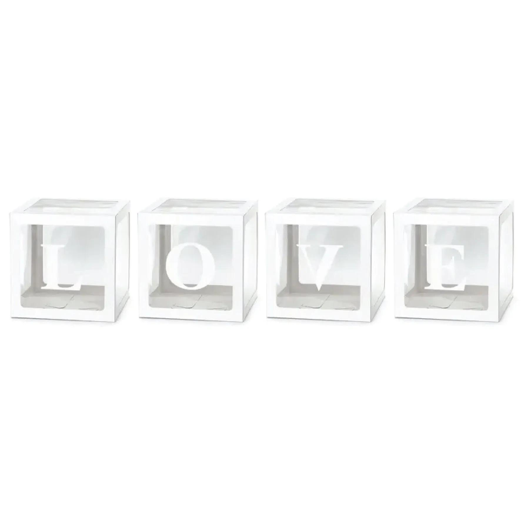 White Pop-Up Love Block Decorations