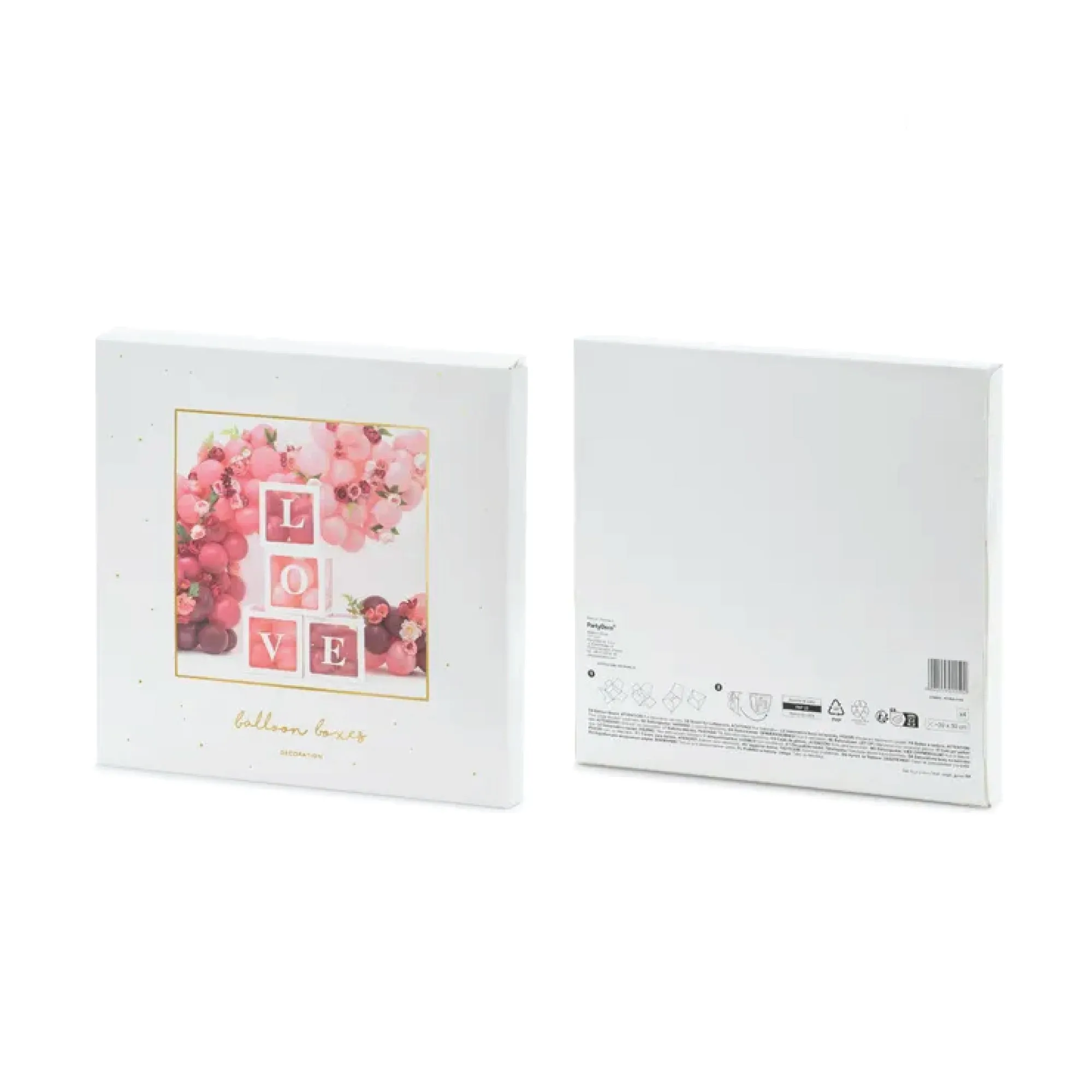 White Pop-Up Love Block Decorations