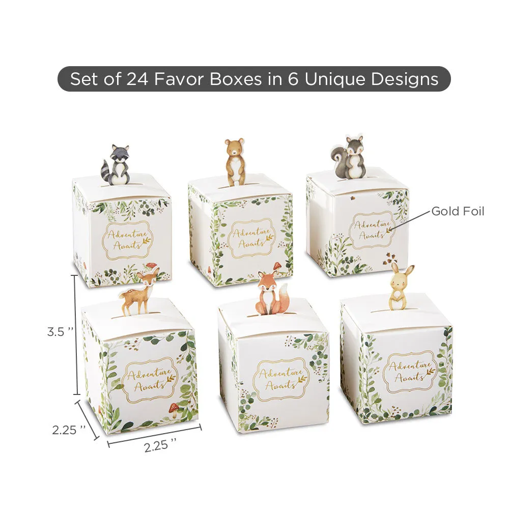 Woodland Adventure Awaits Favor Boxes 24ct