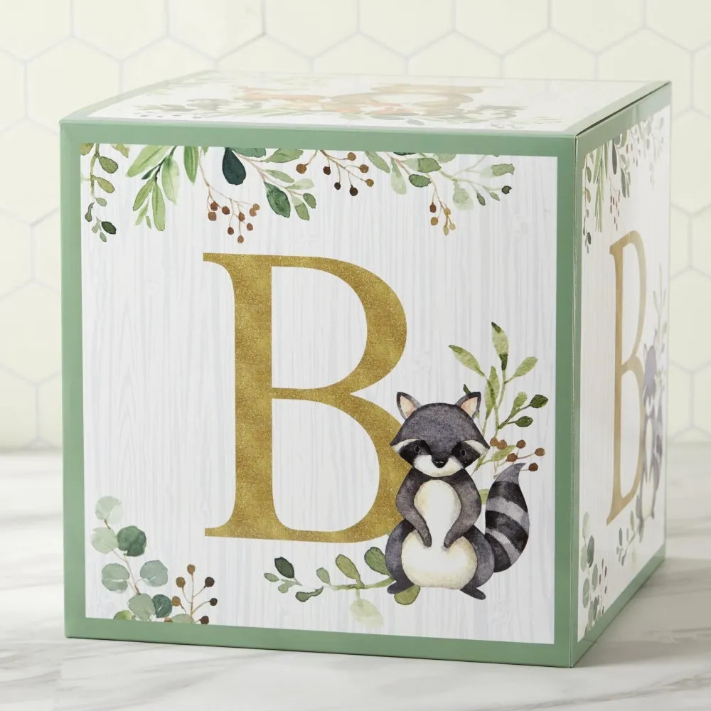Woodland Baby Block Decorations
