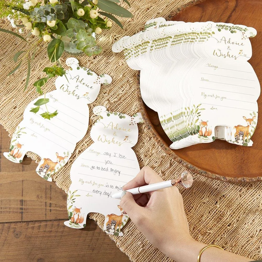 Woodland Baby Shower Advice Card & Baby Shower Game