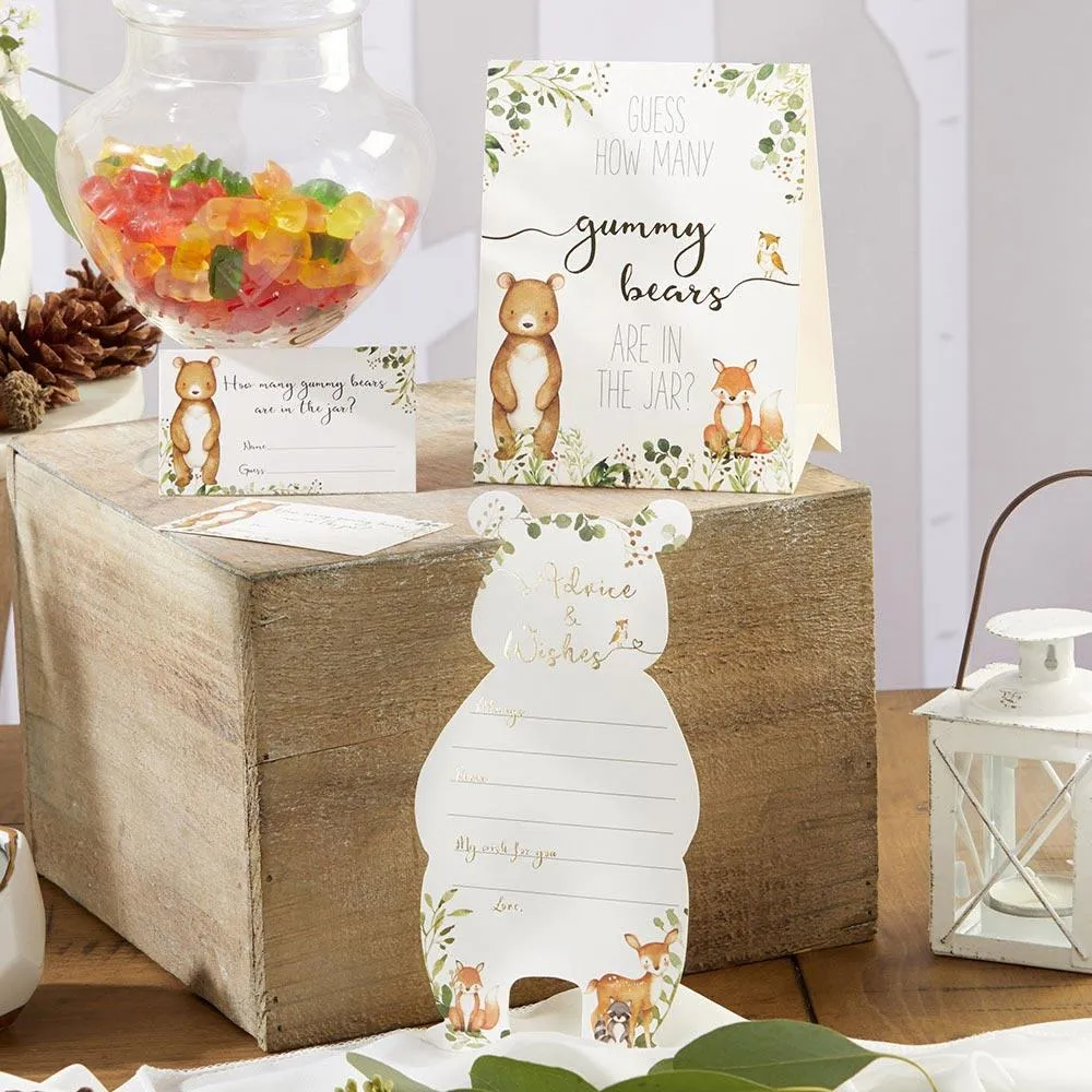 Woodland Baby Shower Advice Card & Baby Shower Game