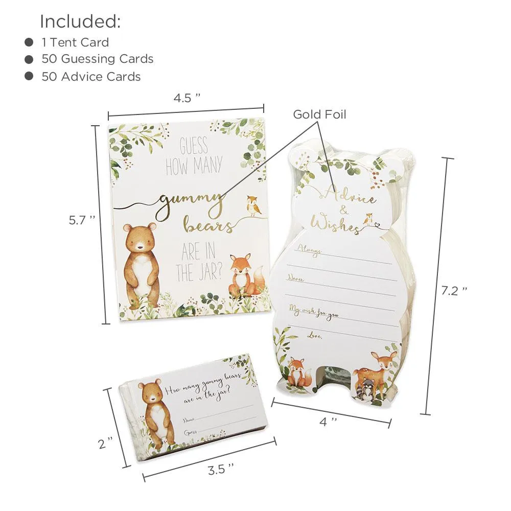 Woodland Baby Shower Advice Card & Baby Shower Game