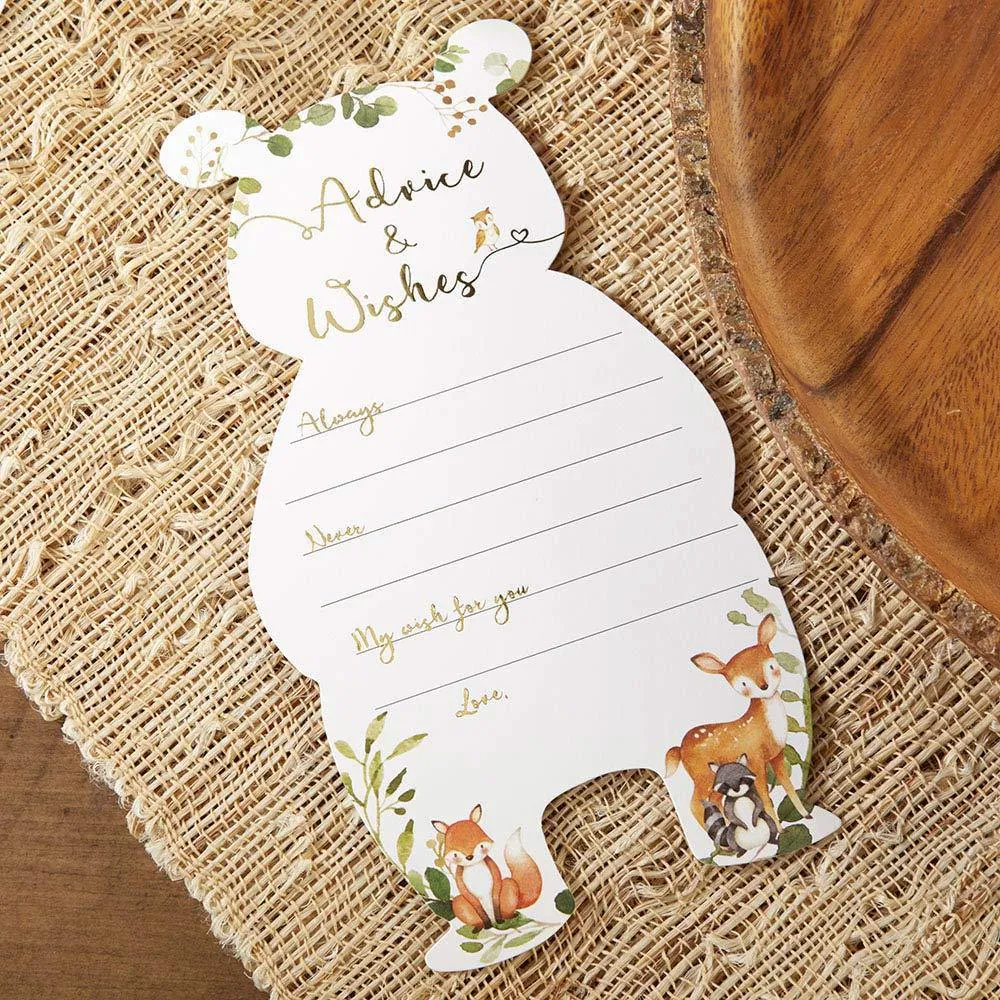 Woodland Baby Shower Advice Card & Baby Shower Game