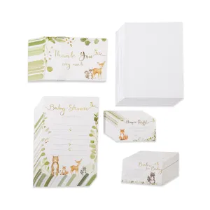 Woodland Baby Shower Invitation & Thank You Card Bundle