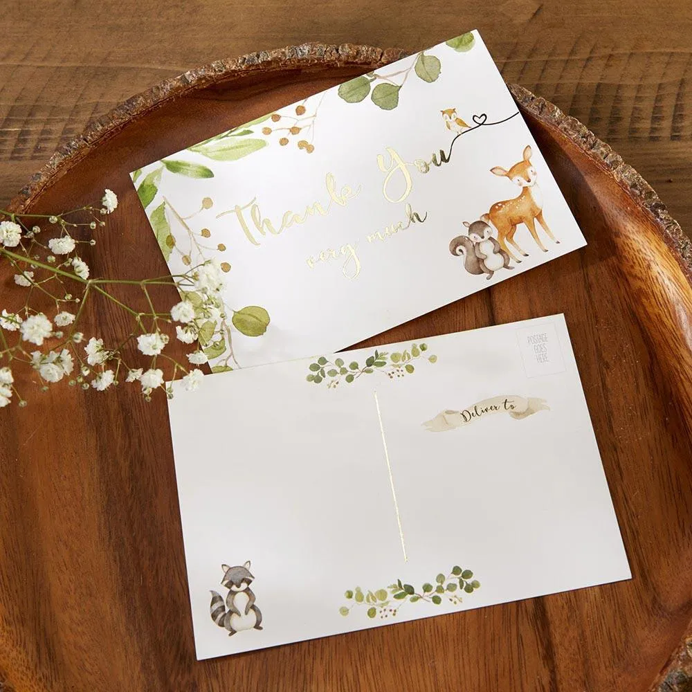 Woodland Baby Shower Invitation & Thank You Card Bundle