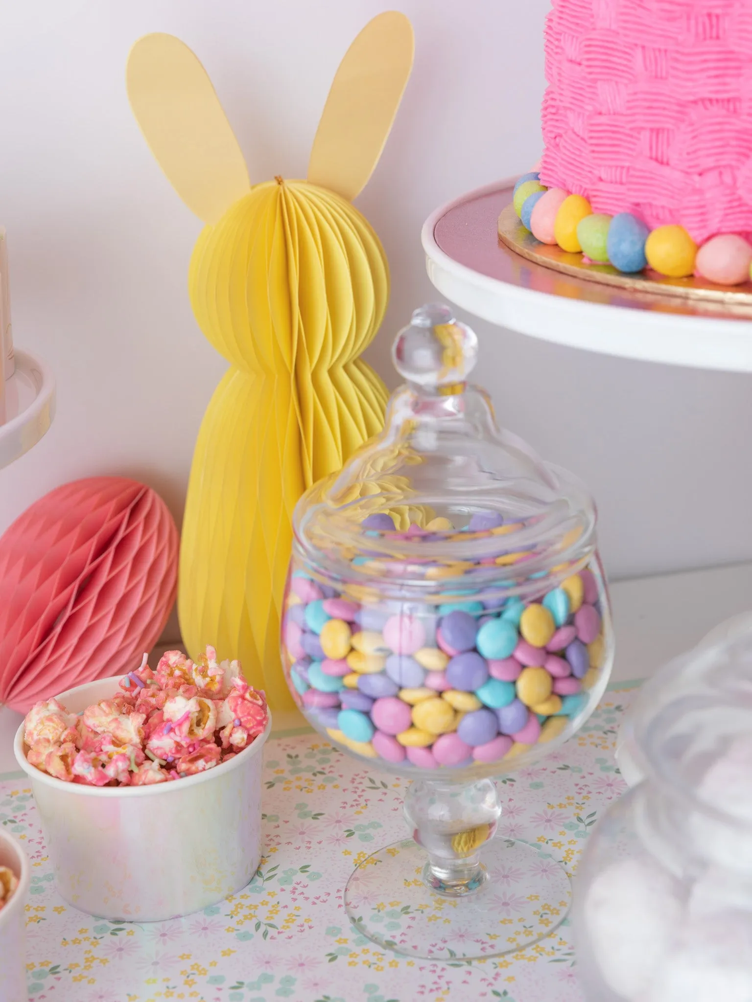 Yellow Bunny Honeycomb Decoration 12in