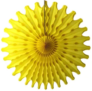 Yellow Tissue Paper Fan 18